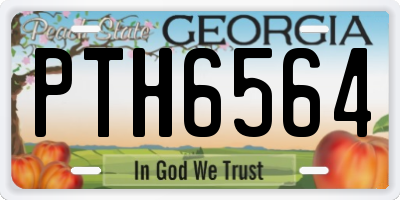 GA license plate PTH6564
