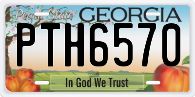 GA license plate PTH6570