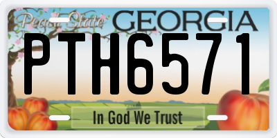 GA license plate PTH6571