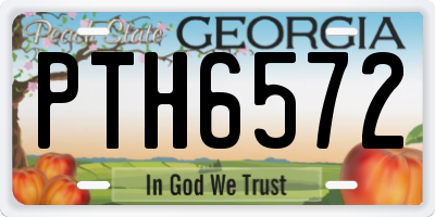 GA license plate PTH6572