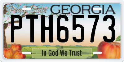 GA license plate PTH6573