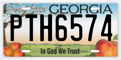 GA license plate PTH6574