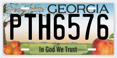 GA license plate PTH6576