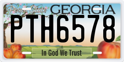 GA license plate PTH6578