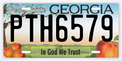 GA license plate PTH6579