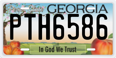 GA license plate PTH6586