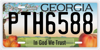 GA license plate PTH6588
