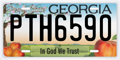 GA license plate PTH6590