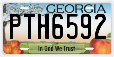 GA license plate PTH6592