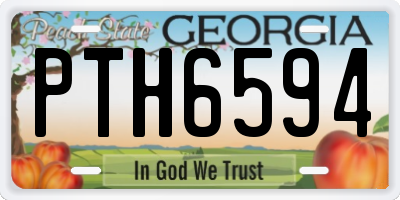 GA license plate PTH6594