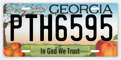 GA license plate PTH6595