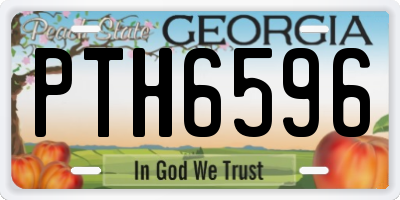 GA license plate PTH6596