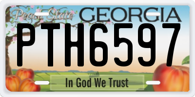 GA license plate PTH6597