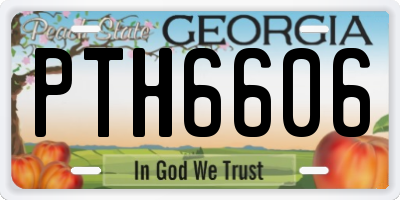 GA license plate PTH6606