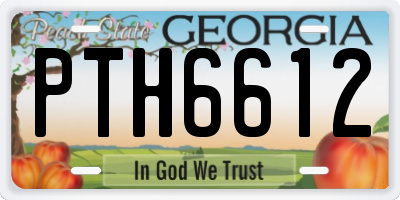 GA license plate PTH6612