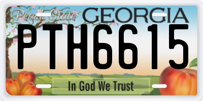 GA license plate PTH6615