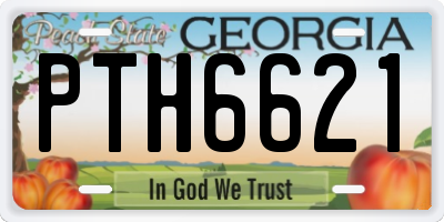 GA license plate PTH6621