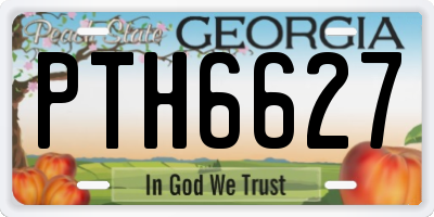 GA license plate PTH6627