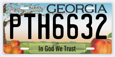 GA license plate PTH6632