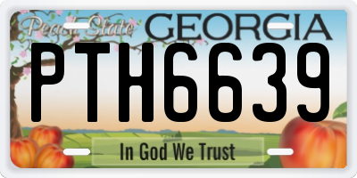 GA license plate PTH6639