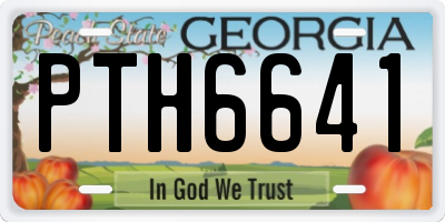 GA license plate PTH6641