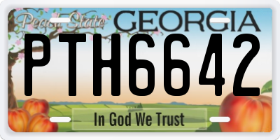 GA license plate PTH6642