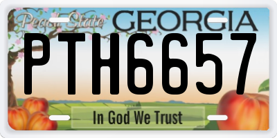 GA license plate PTH6657