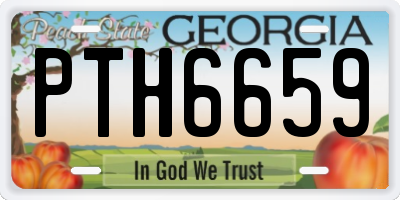 GA license plate PTH6659