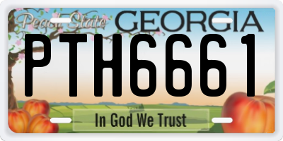 GA license plate PTH6661