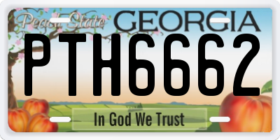 GA license plate PTH6662