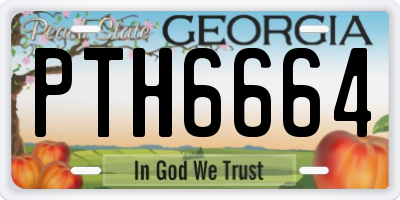 GA license plate PTH6664