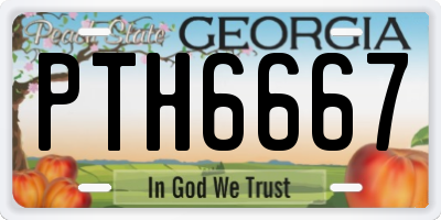 GA license plate PTH6667