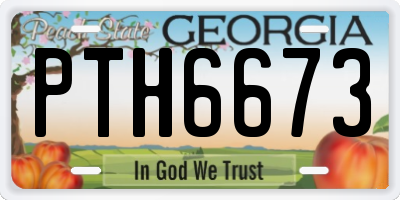 GA license plate PTH6673