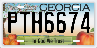 GA license plate PTH6674