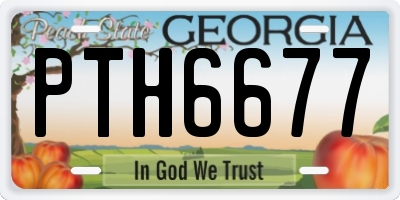 GA license plate PTH6677