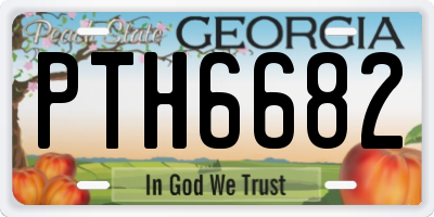 GA license plate PTH6682