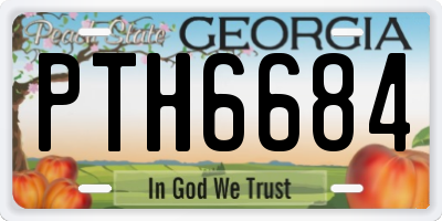 GA license plate PTH6684
