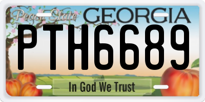 GA license plate PTH6689