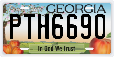 GA license plate PTH6690