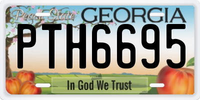 GA license plate PTH6695