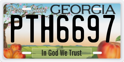 GA license plate PTH6697