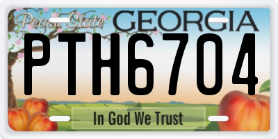 GA license plate PTH6704