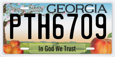 GA license plate PTH6709