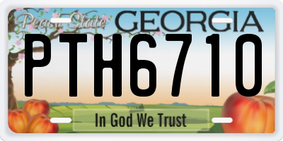 GA license plate PTH6710