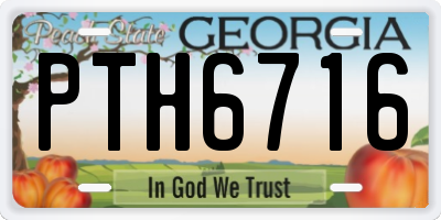 GA license plate PTH6716