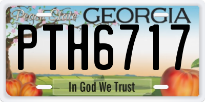 GA license plate PTH6717