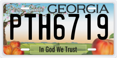GA license plate PTH6719