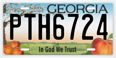 GA license plate PTH6724