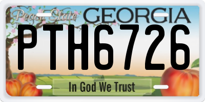 GA license plate PTH6726