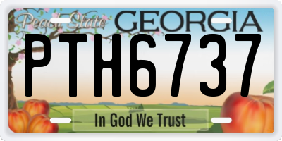 GA license plate PTH6737